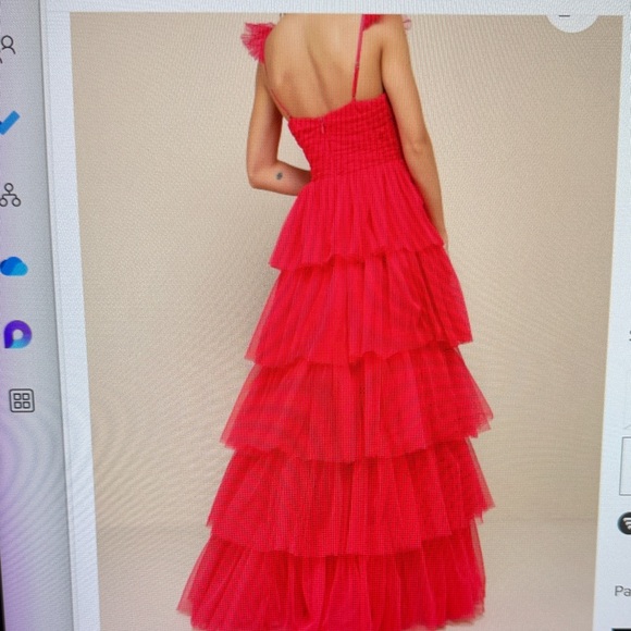 Lulu's Vibrant Red Layered Maxi Dress - Picture 2 of 7